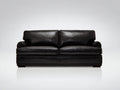 Canapé 2 places- Cuir- 188x92x82 cm- Noir- Style classique