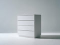 Table de chevet - Panneaux de bois - 88 x 42 x 94 cm - Blanc - Style minimaliste avec socle discret