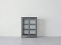 Vitrine - Bois - Verre - 90 x 40 x 120 cm - Gris ardoise - Style contemporain