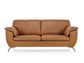 Canapé 2 places- Cuir- 187x89x80 cm- Cognac- Style moderne