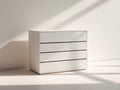 Table de chevet - Panneaux de bois - 110 x 45 x 85 cm - Blanc - Style contemporain aux lignes épurées