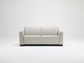 Canapé 2 places- Cuir- 182x88x80 cm- Blanc cassé- Style moderne